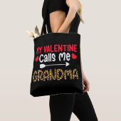 Mijn Valentijn noemt me oma Leopard Buffalo Tote Bag (Dichtbij)