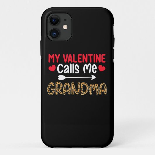 Mijn Valentijn noemt me oma luipaard buffel Case-Mate iPhone Case (Achterkant)
