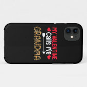 Mijn Valentijn noemt me oma luipaard buffel Case-Mate iPhone Case (Achterkant (horizontaal))