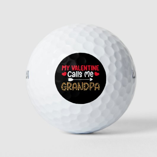 Mijn Valentijn noemt me opa Leopard Buffalo Golfballen (Voorkant)