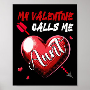 Mijn Valentijn noemt me tante Familievalentijnsdag Poster