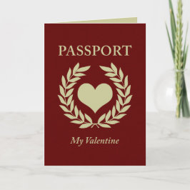 Mijn valentijn Paspoort Feestdagen Kaart