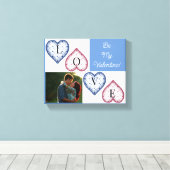 Mijn Valentijn Persoonlijke foto Canvas afdrukken (Insitu (Houten vloer))