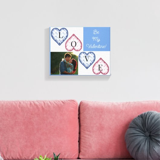 Mijn Valentijn Persoonlijke foto Canvas afdrukken (Insitu (Woonkamer))