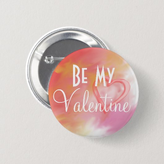 Mijn Valentijn pop zijn Ronde Button 5,7 Cm (Voorkant /achterkant)