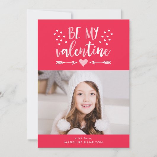 Mijn Valentijn Red Valentijnsdag-fotokaart Feestdagenkaart (Voorkant)