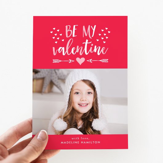 Mijn Valentijn Red Valentijnsdag-fotokaart Feestdagenkaart