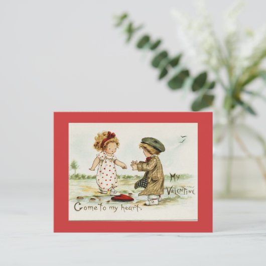 Mijn Valentijn  reproductie Briefkaart (Staand voorkant)