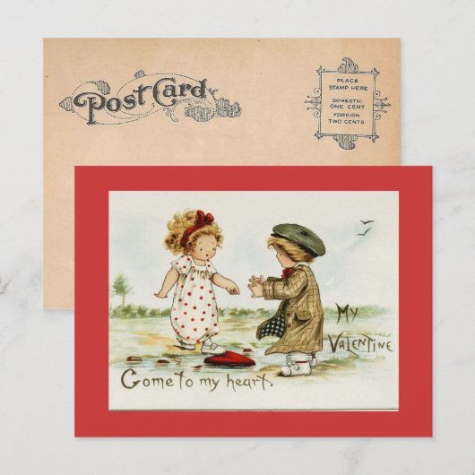 Mijn Valentijn  reproductie Briefkaart (Voorkant / Achterkant)