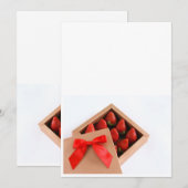 Mijn Valentijn rode boegbes gouden doos Kaart (Voorkant / Achterkant)