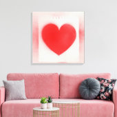 Mijn Valentijn rode hartnoot Canvas Afdruk (Insitu (Woonkamer))