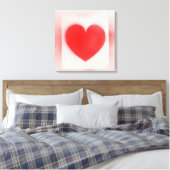 Mijn Valentijn rode hartnoot Canvas Afdruk (Insitu (Slaapkamer))