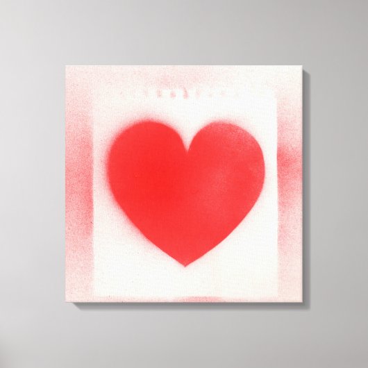 Mijn Valentijn rode hartnoot Canvas Afdruk (Voorkant)