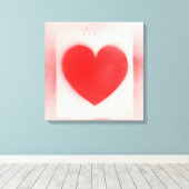 Mijn Valentijn rode hartnoot Canvas Afdruk (Insitu (Houten vloer))