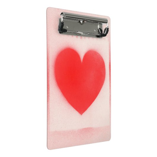 Mijn Valentijn rode hartnoot Mini Klembord (Schuin)