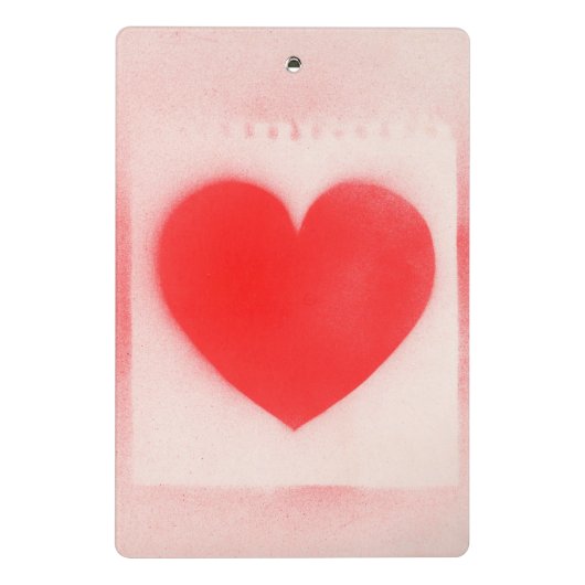 Mijn Valentijn rode hartnoot Mini Klembord (Achterkant)