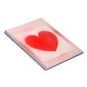 Mijn Valentijn rode hartnoot Notitieboek (Rechterzijde)