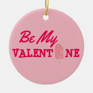 Mijn Valentijn roze Valentijnsdag Keramisch Ornament