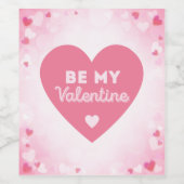 Mijn Valentijn, Roze Wijnlabel instellen Wijn Etiket (Enkel label)