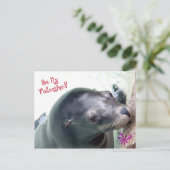 Mijn Valentijn Seal Feestdagenkaart (Staand voorkant)