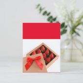 Mijn Valentijn Strawberry-rode boegdoos Briefkaart (Staand voorkant)
