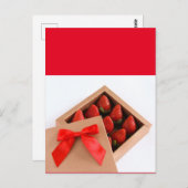 Mijn Valentijn Strawberry-rode boegdoos Briefkaart (Voorkant / Achterkant)