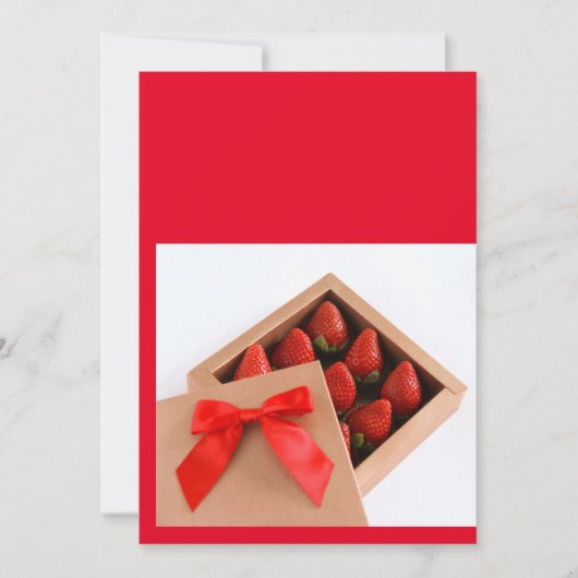 Mijn Valentijn Strawberry-rode boegdoos Kaart (Voorkant)