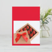 Mijn Valentijn Strawberry-rode boegdoos Kaart (Staand voorkant)