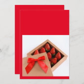Mijn Valentijn Strawberry-rode boegdoos Kaart (Voorkant / Achterkant)