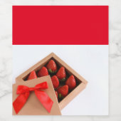 Mijn Valentijn Strawberry-rode boegdoos Wijn Etiket (Enkel label)