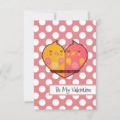 Mijn Valentijn Tortelduifjes Flat Valentijn Card Bedankkaart (Voorkant)