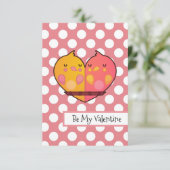 Mijn Valentijn Tortelduifjes Flat Valentijn Card Bedankkaart (Staand voorkant)