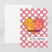 Mijn Valentijn Tortelduifjes Flat Valentijn Card Bedankkaart (Voorkant / Achterkant)