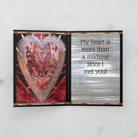 Mijn Valentijn van het Hart Semi Glossy Feestdagen Kaart (Binnen)