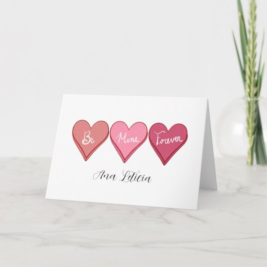 Mijn Valentijn voor altijd  Feestdagen Kaart (Voorkant)