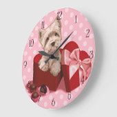 Mijn Valentijn Westie Puppy Grote Klok (Hoek)