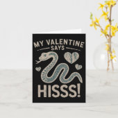 Mijn Valentijn zegt grappig Hisss Kaart (Gele Bloem)