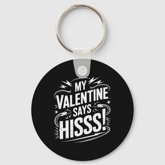 Mijn Valentijn zegt Hisss Sleutelhanger (Voorkant)