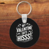 Mijn Valentijn zegt Hisss Sleutelhanger (Voorkant)