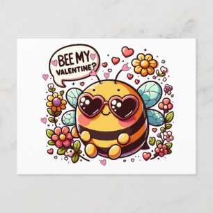 Mijn Valentijn zijn? - Charming Bee Valentijns Feestdagenkaart