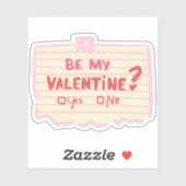 Mijn valentijn zijn? sticker (Vel)