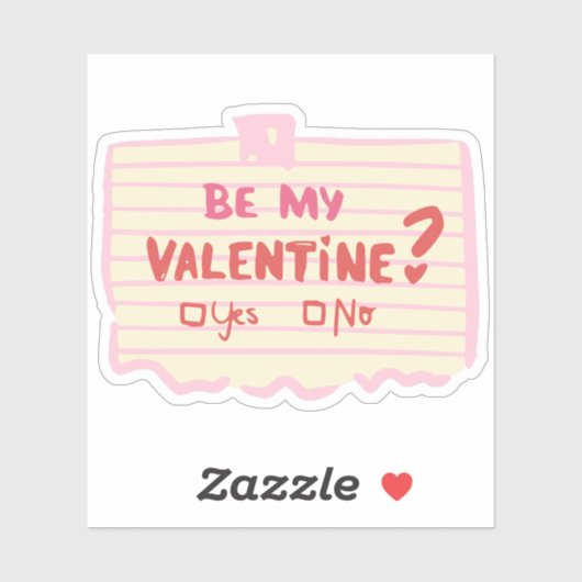 Mijn valentijn zijn? sticker (Vel)