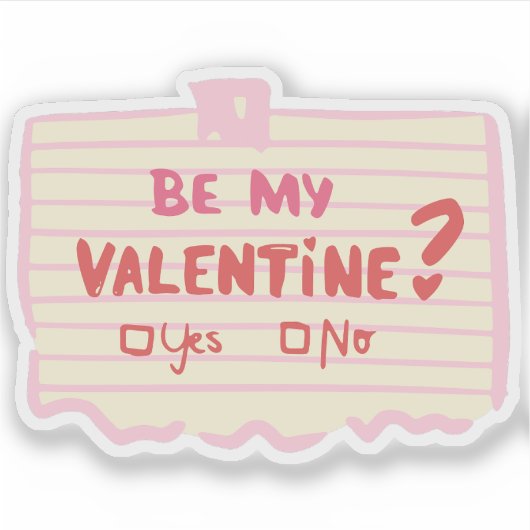 Mijn valentijn zijn? sticker (Voorkant)