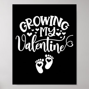 Mijn Valentijn Zwangerschap Zwanger Nieuwe Moeder Poster