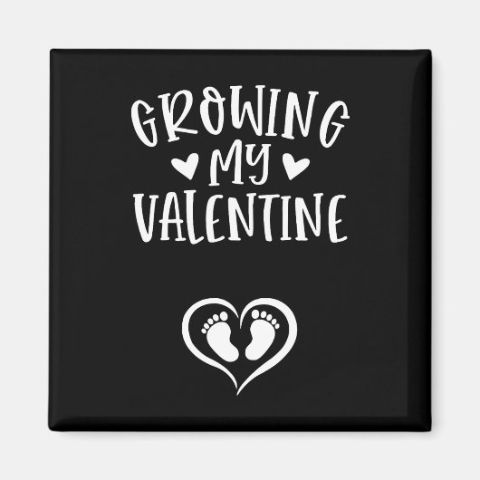 Mijn Valentijn Zwangerschapsaankondiging Groeiende Magneet (Voorkant)