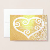 Mijn Valentijn Zwirl Slanke Patroon en Citaat Folie Kaarten (Voorkant met envelop)