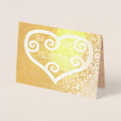 Mijn Valentijn Zwirl Slanke Patroon en Citaat Folie Kaarten (Voorkant)