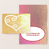 Mijn Valentijn Zwirl Slanke Patroon en Citaat Folie Kaarten (Display)