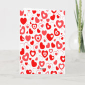Mijn Valentijnsdag rode harten  Kaart (Achterkant)