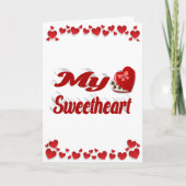 Mijn Valentijnsdag rode harten  Kaart (Voorkant)